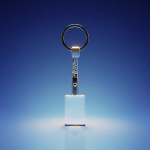 Crystal Keyring Pendant | 20x30x25mm | White LED | K9 Optical Grade
