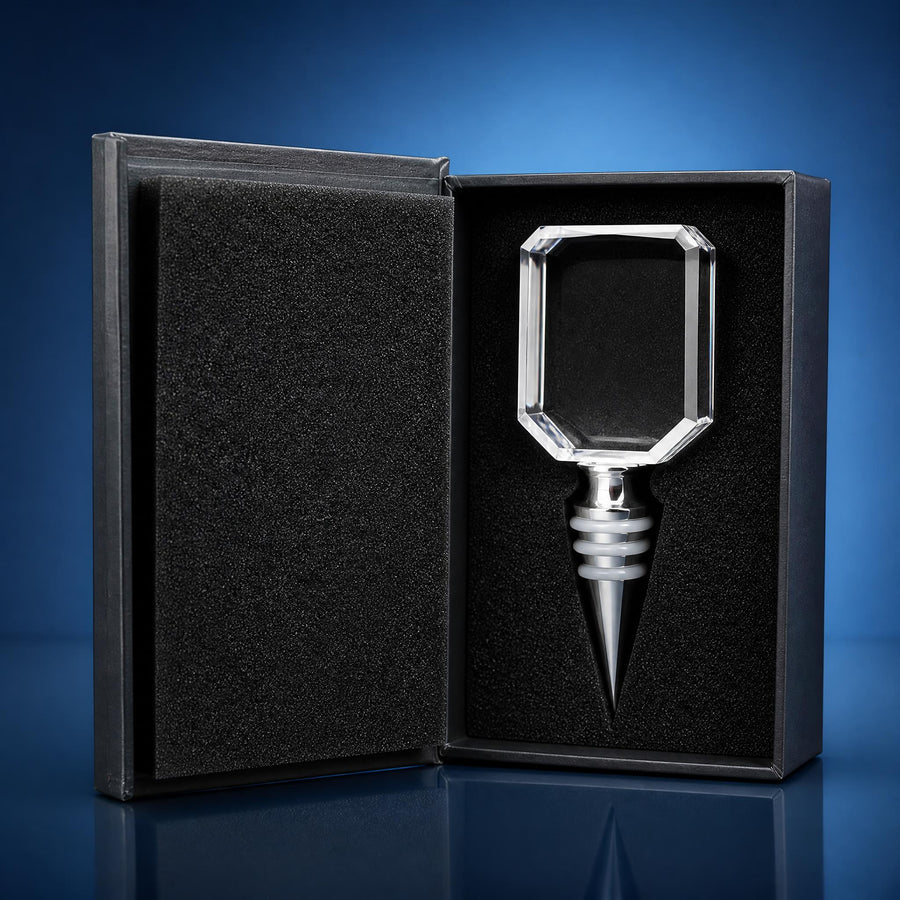Hex Crystal Wine Stopper Blank | 50x45x25mm | K9 Optical Grade