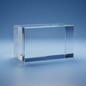 Large Rectangle Crystal Blank | 60x60x100mm | K9 Optical Grade