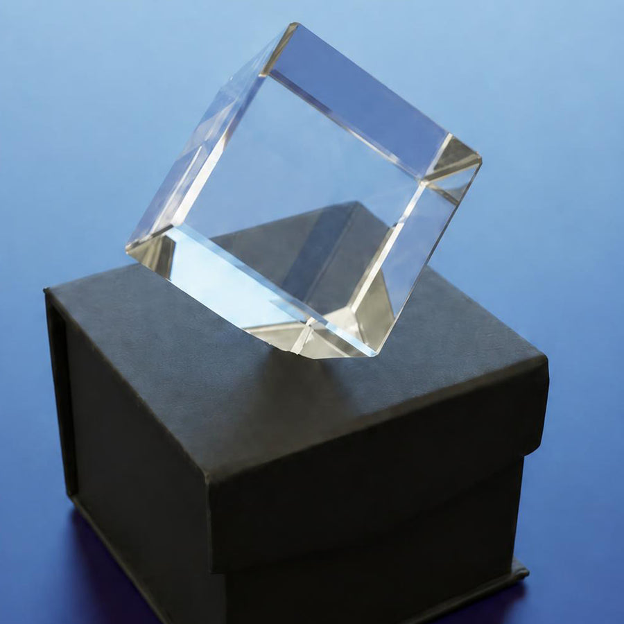 Medium Diamond Crystal Blank | 60x60x60cc | K9 Optical Grade