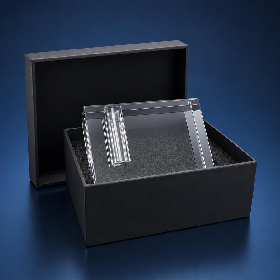 Rectangle Pen & Flower Holder Crystal Blank | 120x75x30mm | K9 Optical Grade