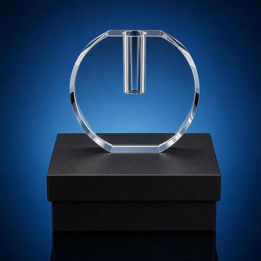 Round Pen & Flower Holder Crystal Blank | 110x120x30mm | K9 Optical Grade