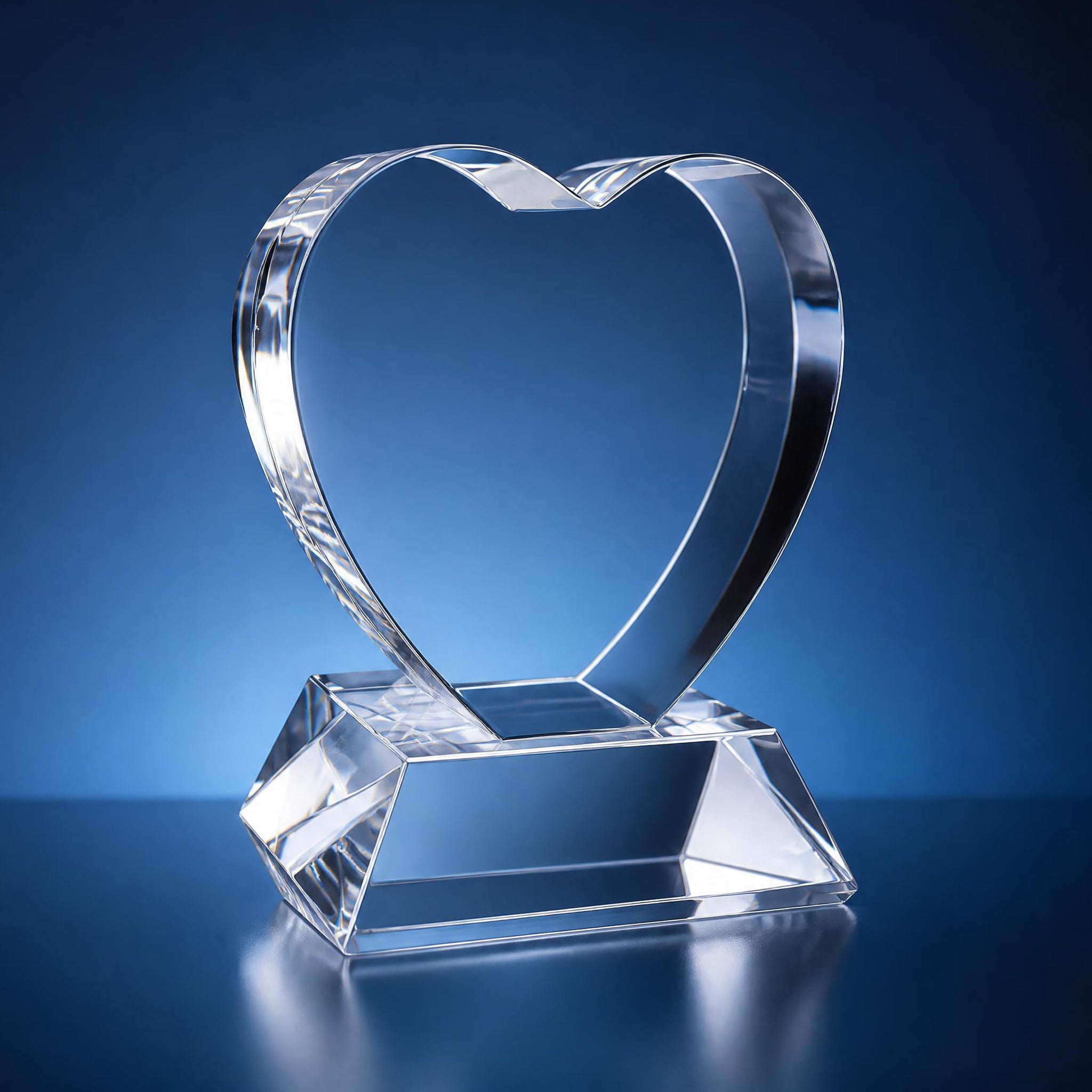 XL Heart Crystal Blank | 130x100x60mm | K9 Optical Grade