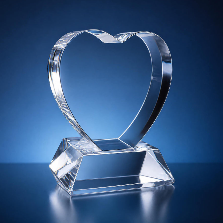 XL Heart Crystal Blank | 130x100x60mm | K9 Optical Grade